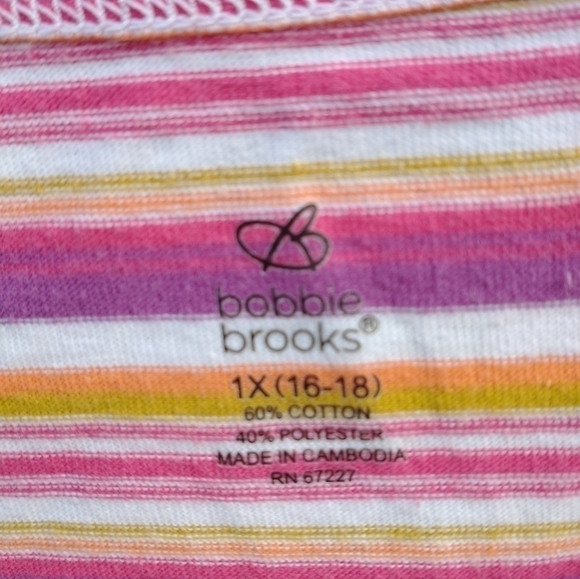 Womens Bobbie Brooks striped top - Picture 3 of 3